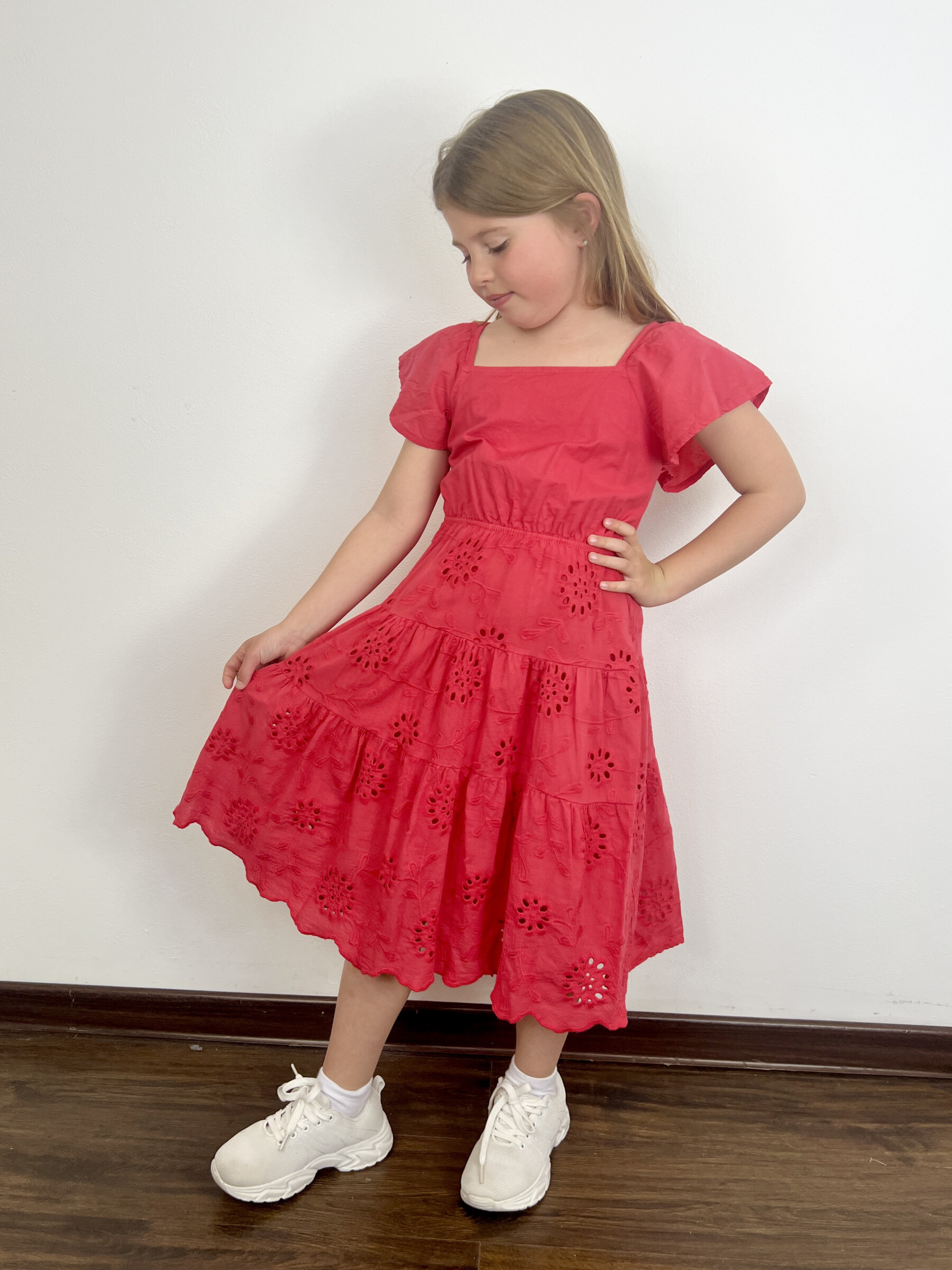 Wholesaler Mini Mignon Paris - Cotton dress with English embroidery