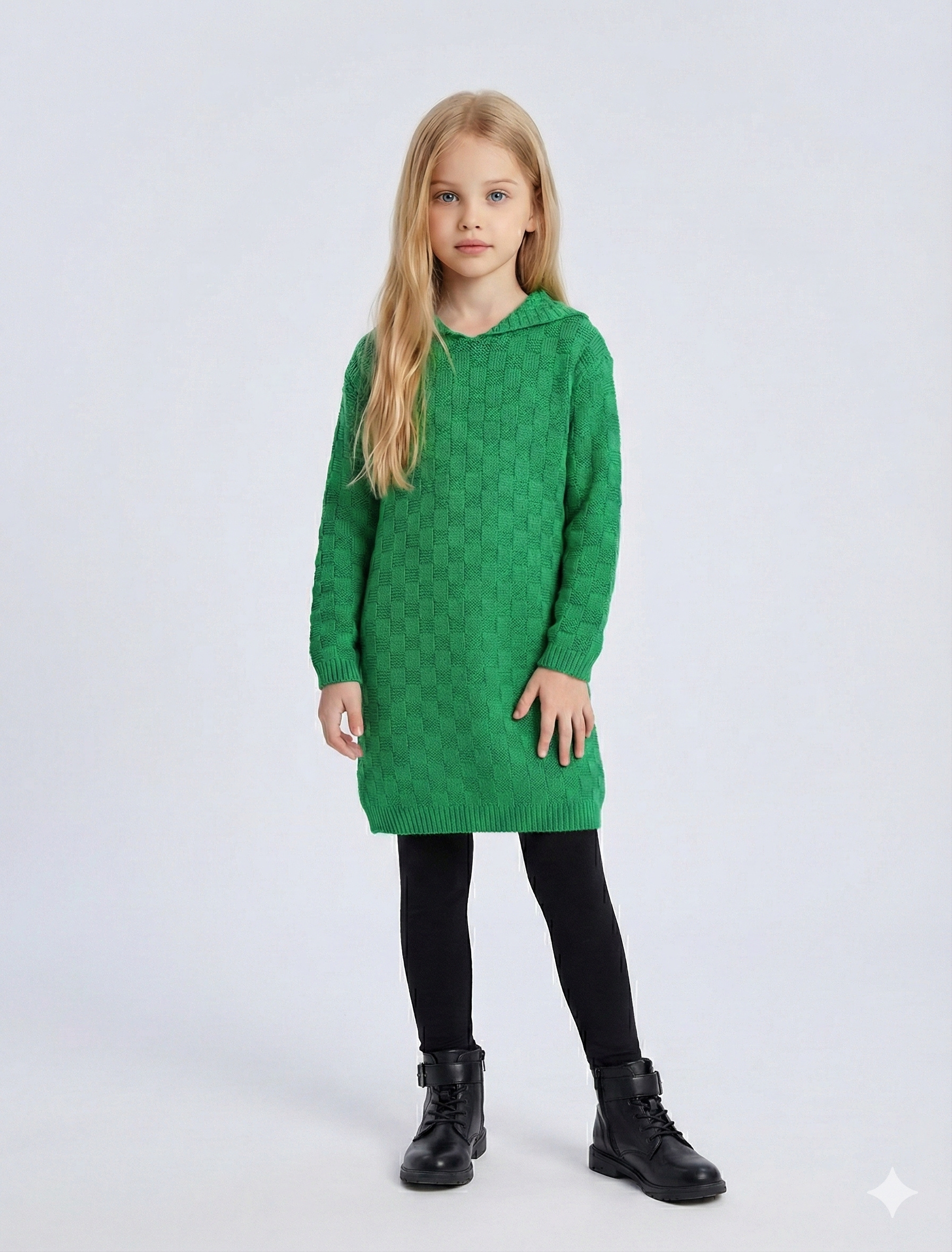 Grossiste Mini Mignon Paris - Robe pull en maille pour fille