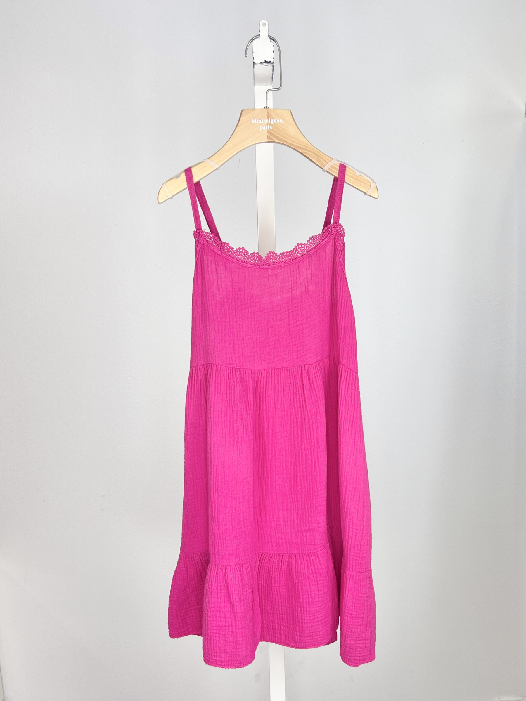 Wholesaler Mini Mignon Paris - Cotton gauze dress with adjustable straps for girls