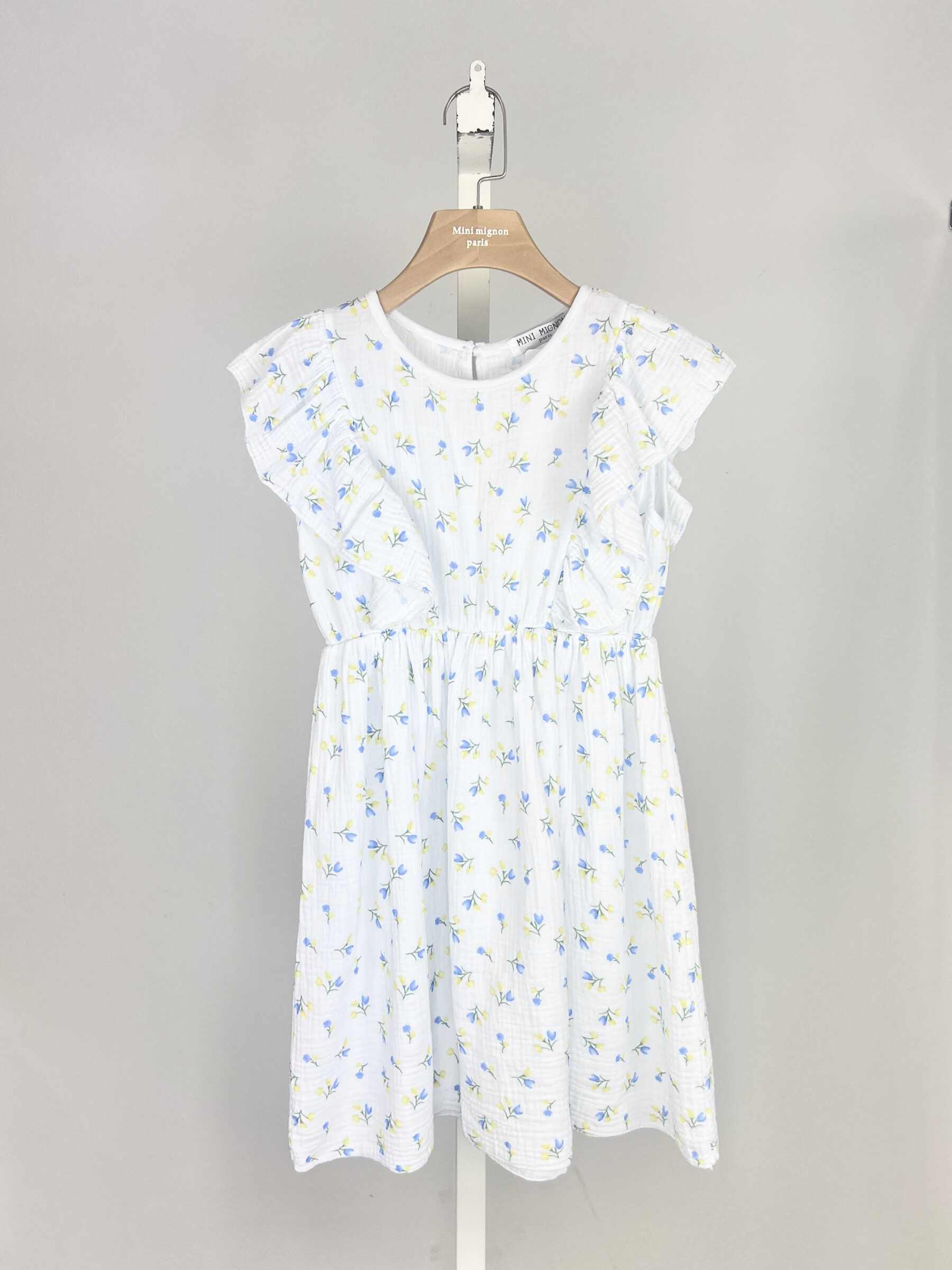 Wholesaler Mini Mignon Paris - Printed cotton gauze dress for girls