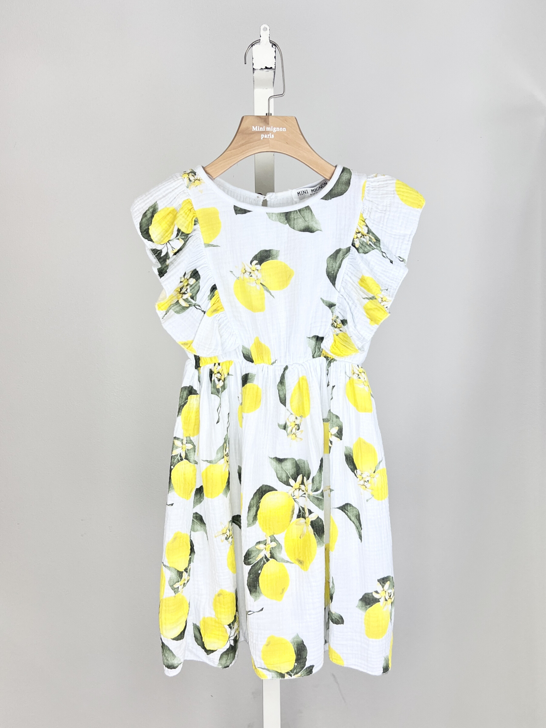 Wholesaler Mini Mignon Paris - Printed cotton gauze dress for girls