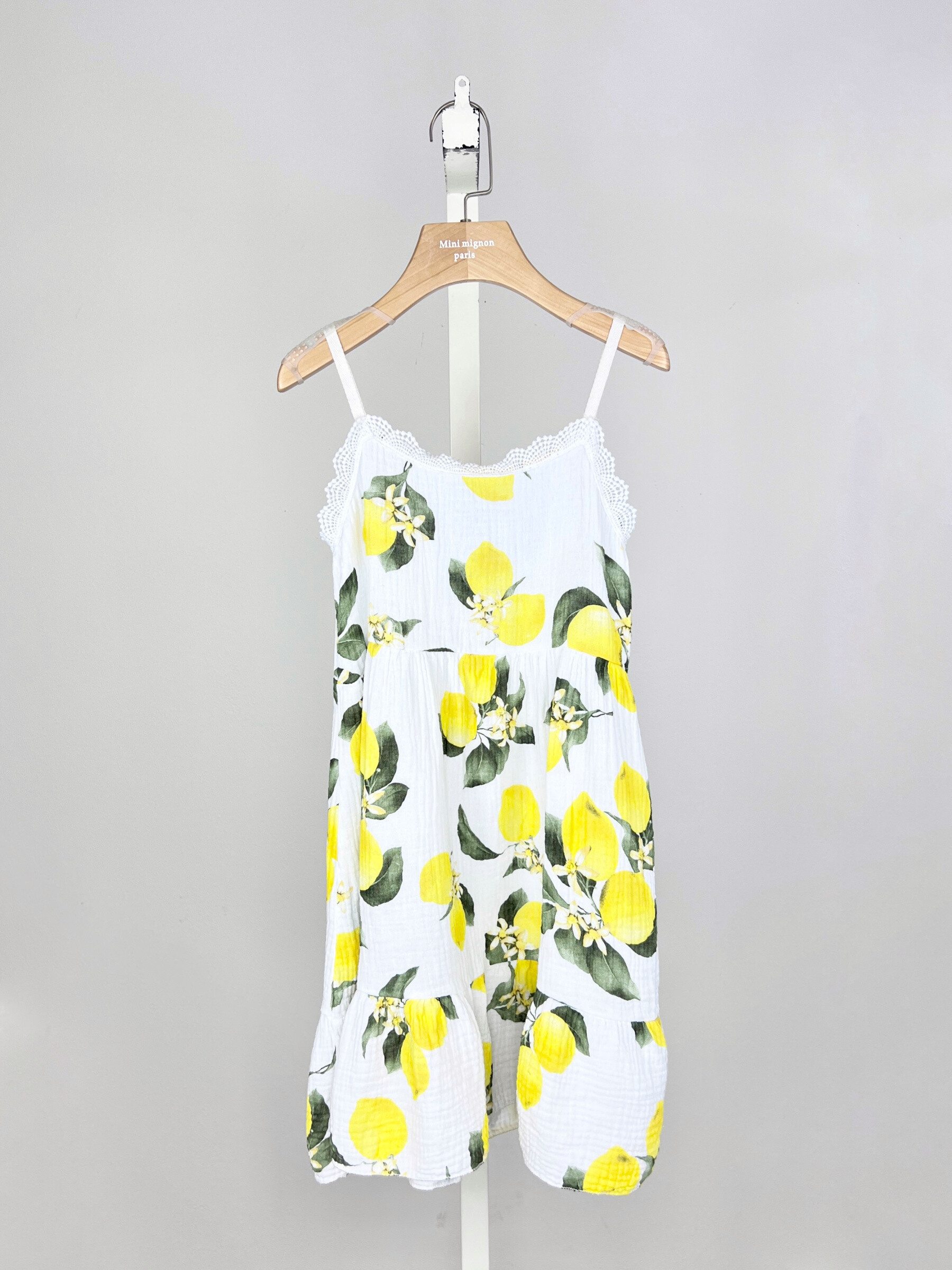 Wholesaler Mini Mignon Paris - Printed cotton gauze dress and adjustable straps for girls