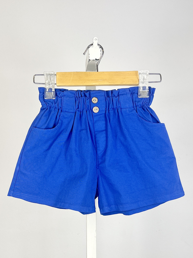 Großhändler Mini Mignon Paris - Baumwollshorts mit elastischem Bund für Mädchen