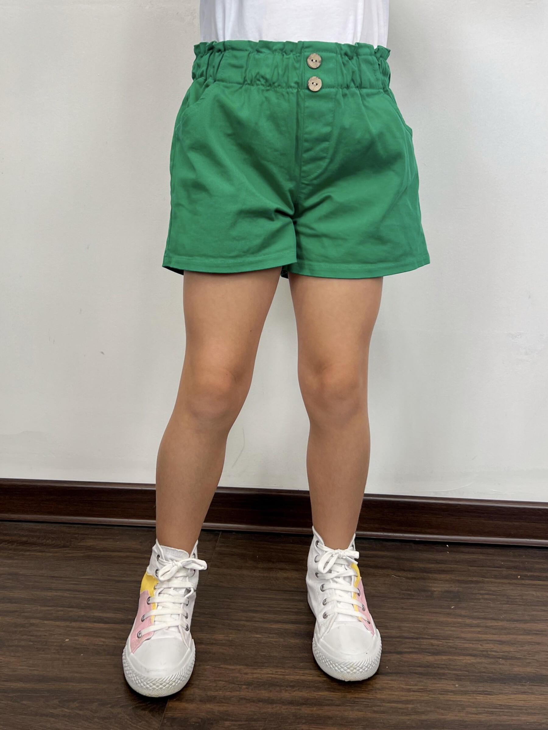 Grossiste Mini Mignon Paris - Short en coton à taille élastiquée pour fille