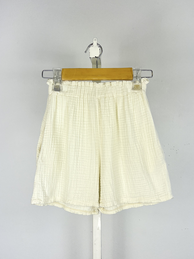 Wholesaler Mini Mignon Paris - Cotton gauze shorts with pockets for girls