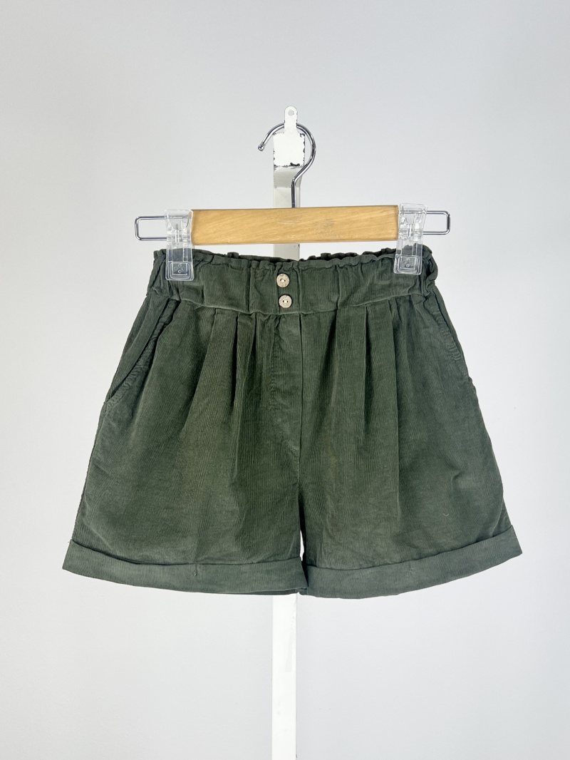 Wholesaler Mini Mignon Paris - Girls' High-Waisted Corduroy Shorts