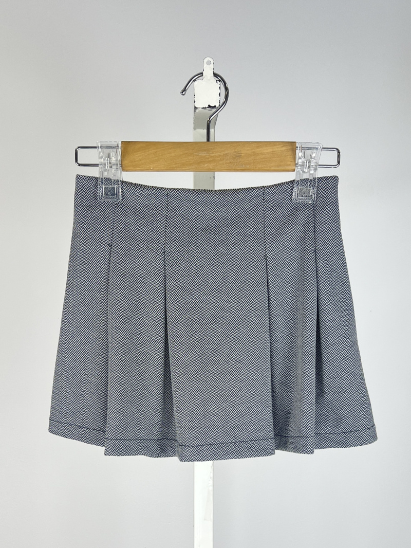 Großhändler Mini Mignon Paris - Karierter Plissee-Skort für Mädchen.