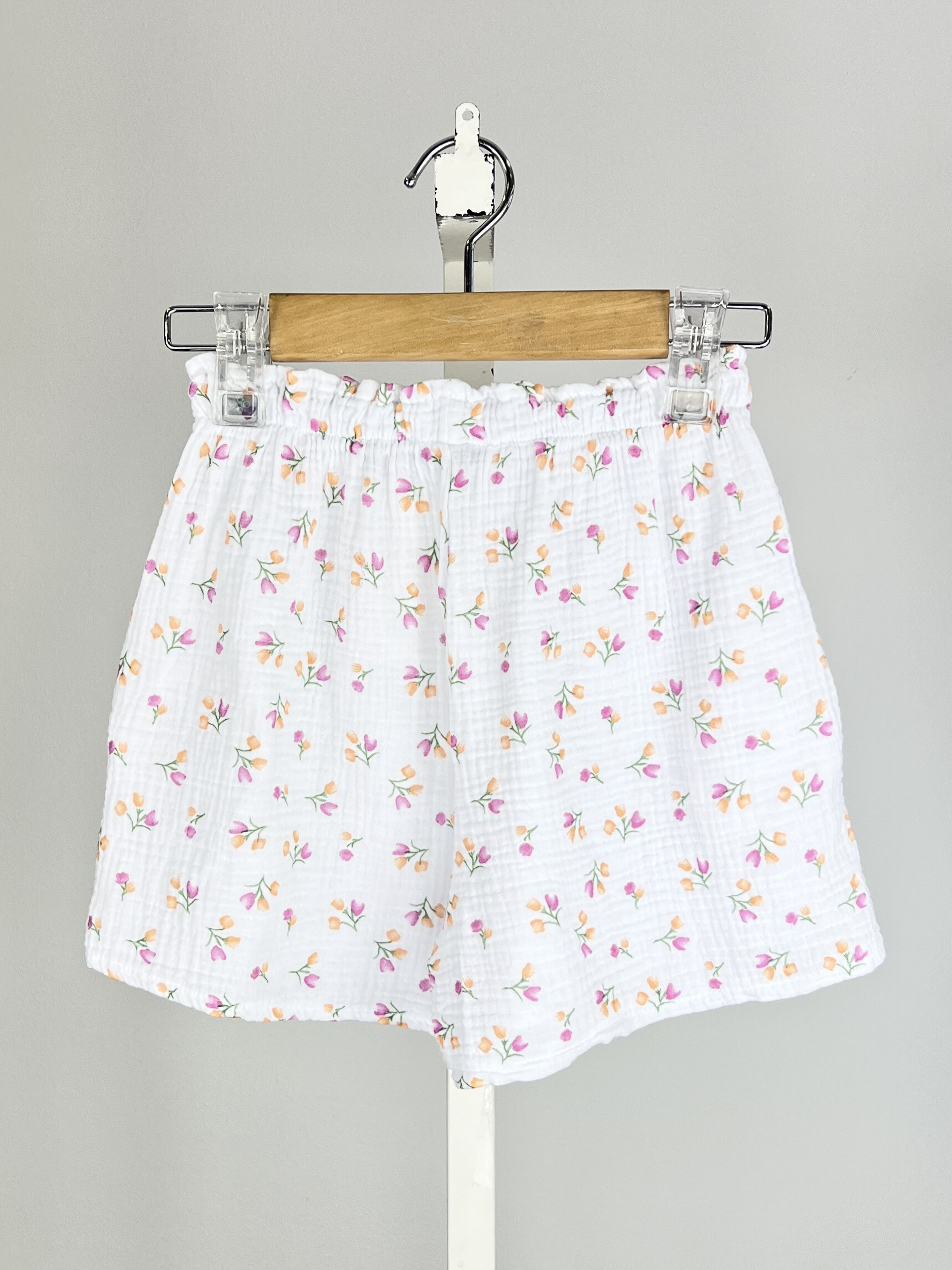 Short in stampato garza di cotone per ragazze - Rosa - 2 - formato grande