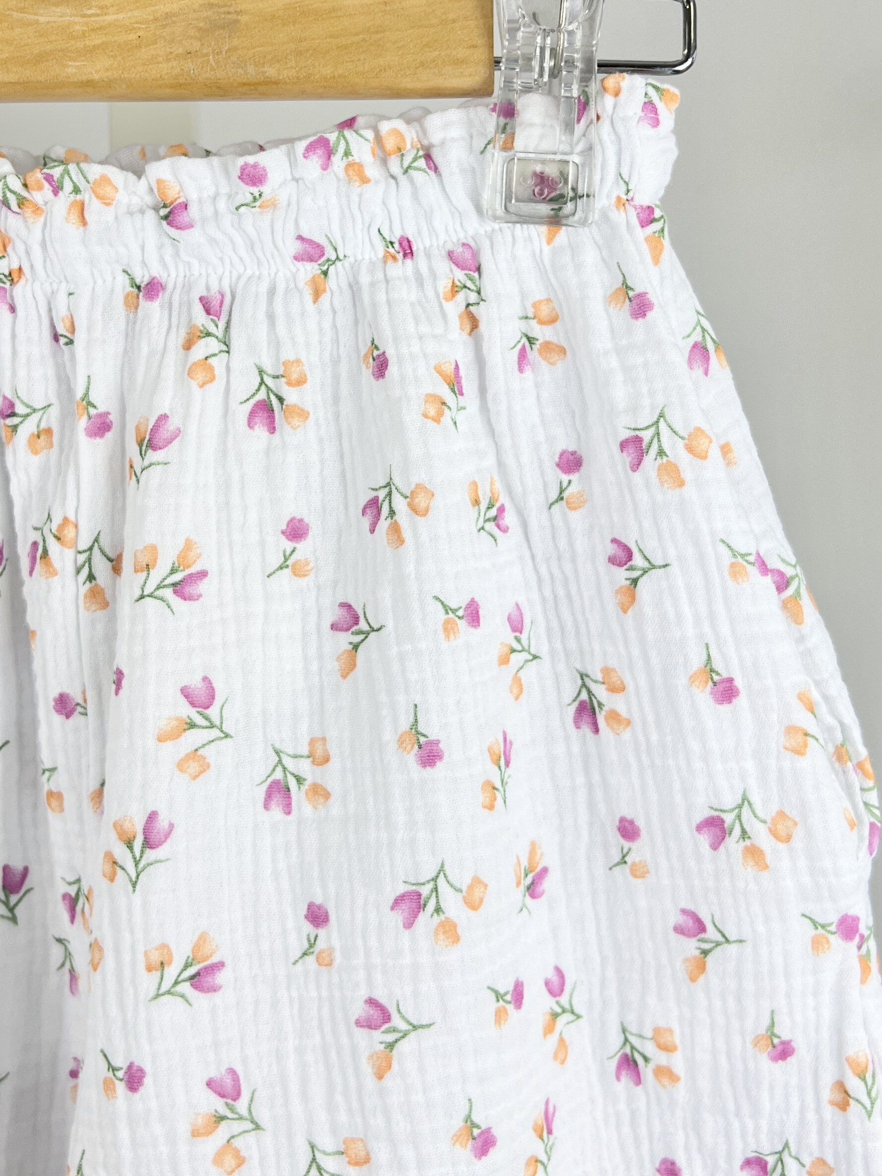 Short in stampato garza di cotone per ragazze - Rosa - 3 - formato grande