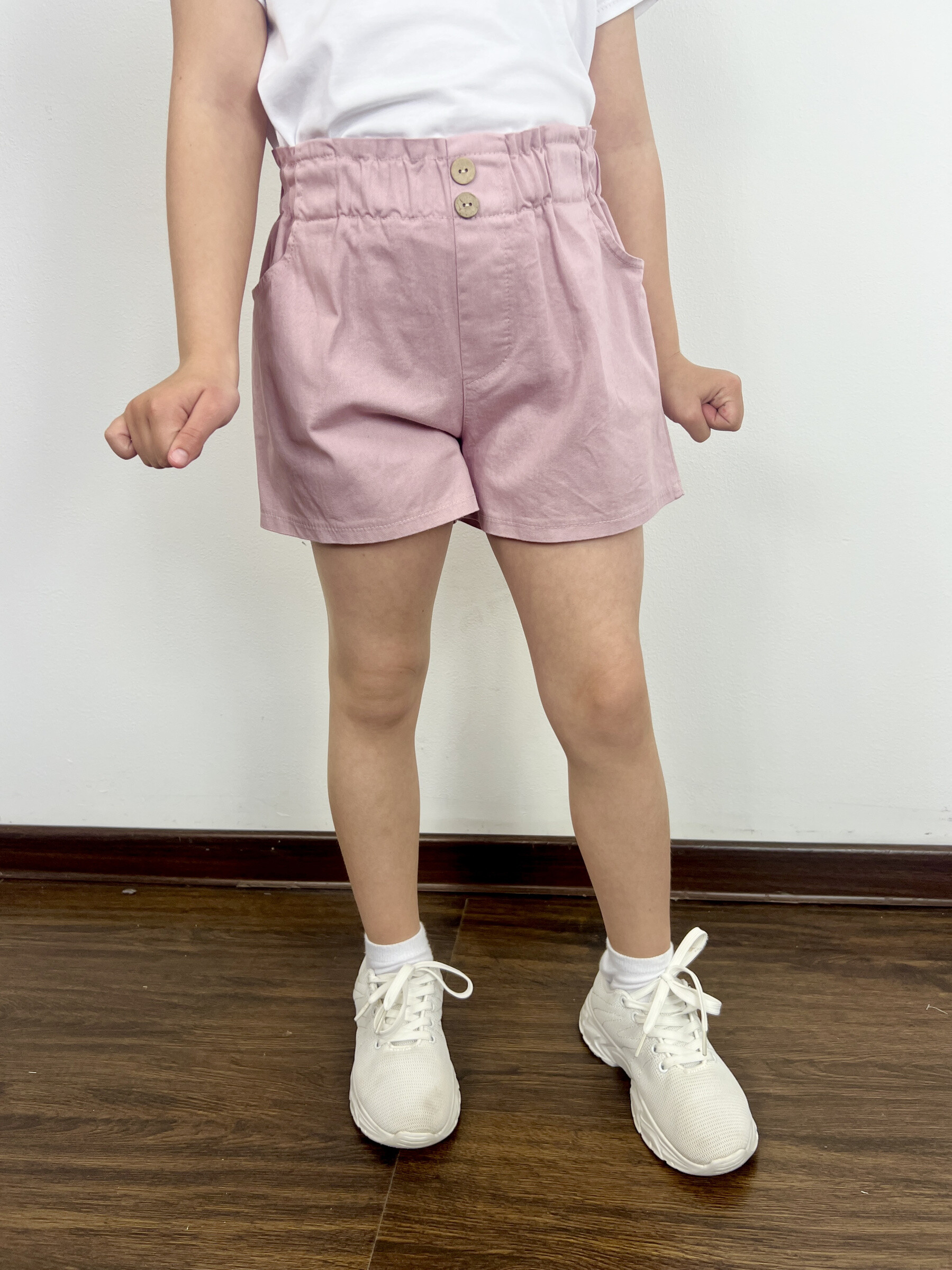 Großhändler Mini Mignon Paris - Baumwollshorts mit elastischer Größe für Mädchen
