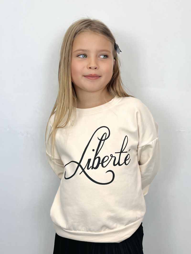 Mayorista Mini Mignon Paris - Sudadera polar de algodón con mensaje para niña