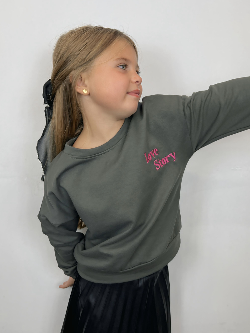 Mayorista Mini Mignon Paris - Sudadera polar de algodón bordada para niña