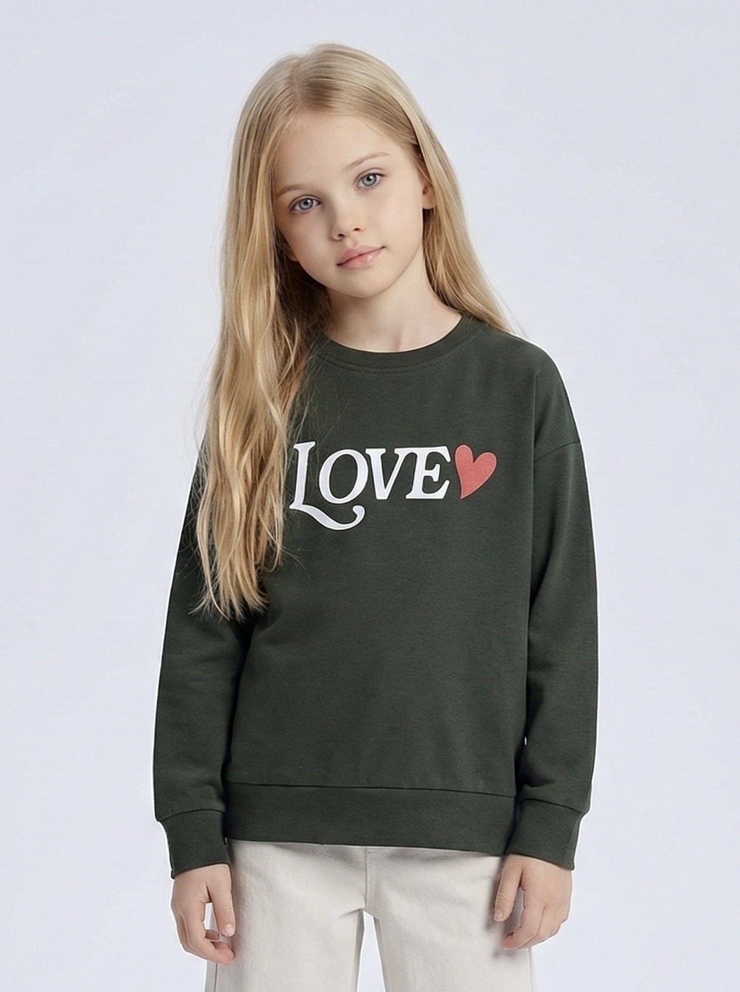 Großhändler Mini Mignon Paris - Mädchen-Baumwollsweatshirt mit Aufdruck