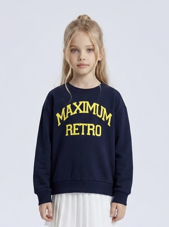 Grossiste Mini Mignon Paris - Sweat en coton imprimé pour fille Grossiste Mini Mignon Paris - Sweat en coton imprimé pour fille