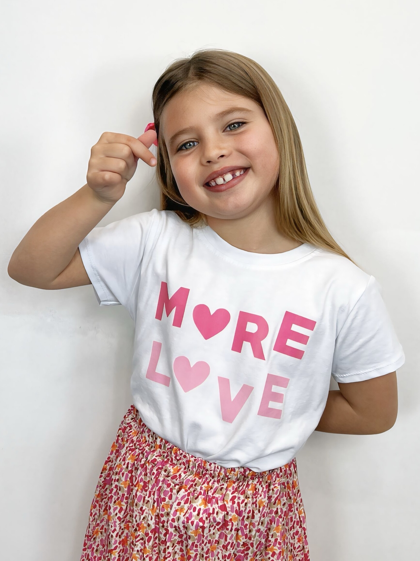 Wholesaler Mini Mignon Paris - Cotton T-shirt with message for girls