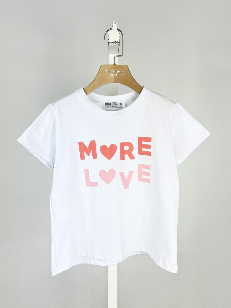 Wholesaler Mini Mignon Paris - Cotton T-shirt with message for girls