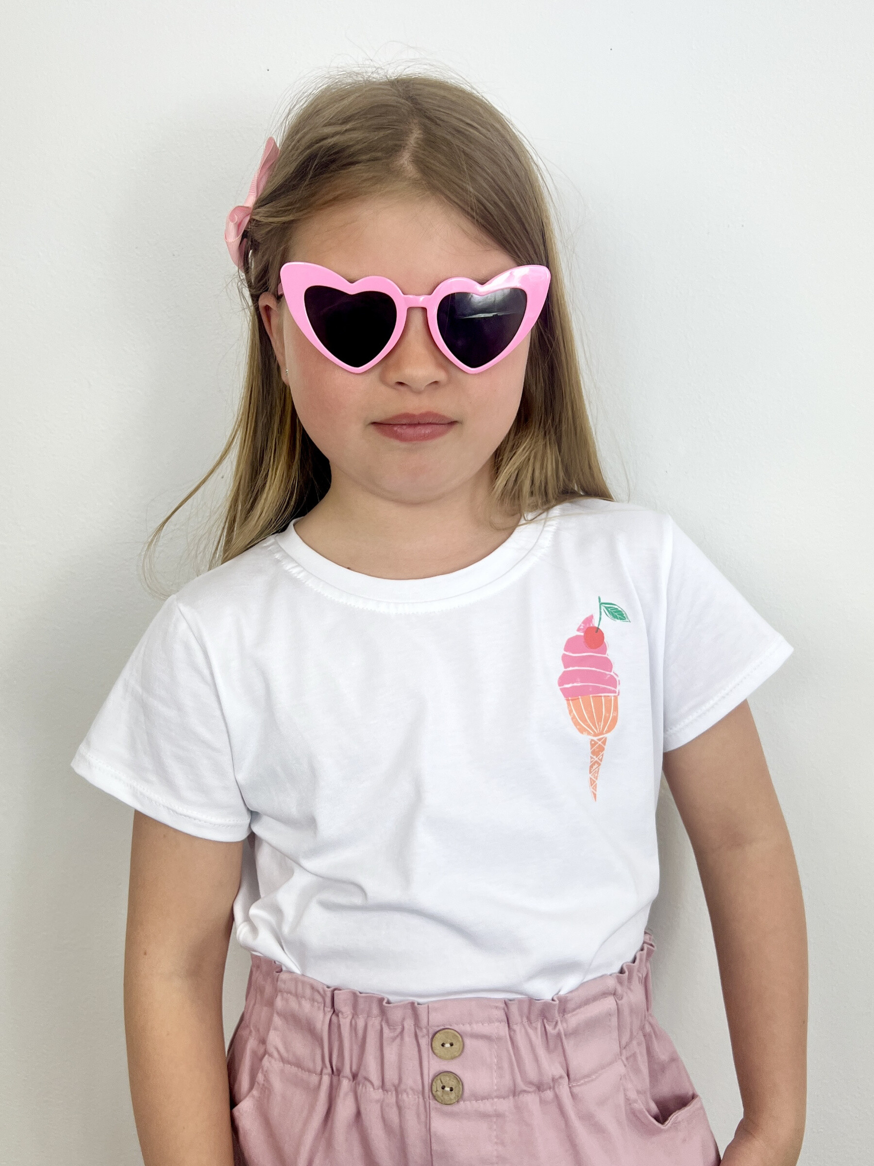 Grossiste Mini Mignon Paris - T-shirt en coton avec imprimés variés et mignons pour fille