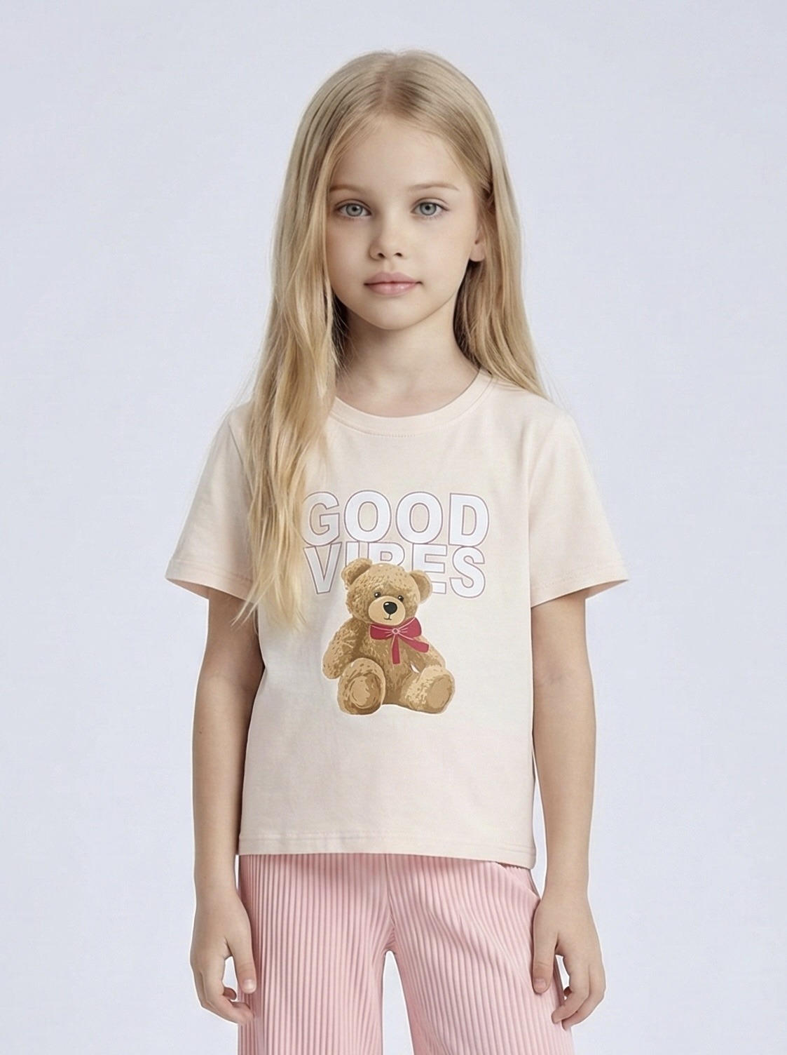 Mayorista Mini Mignon Paris - Camiseta de algodón con estampado grande para niña