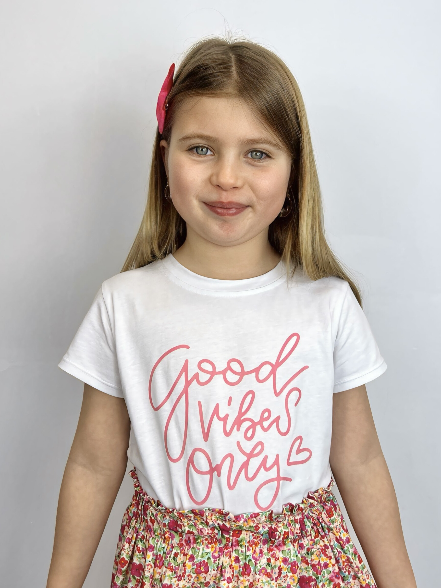 Wholesaler Mini Mignon Paris - Cotton T-shirt with printed message for girls