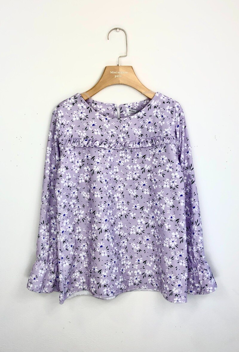 Mayorista Mini Mignon Paris - Top floral volantes niña