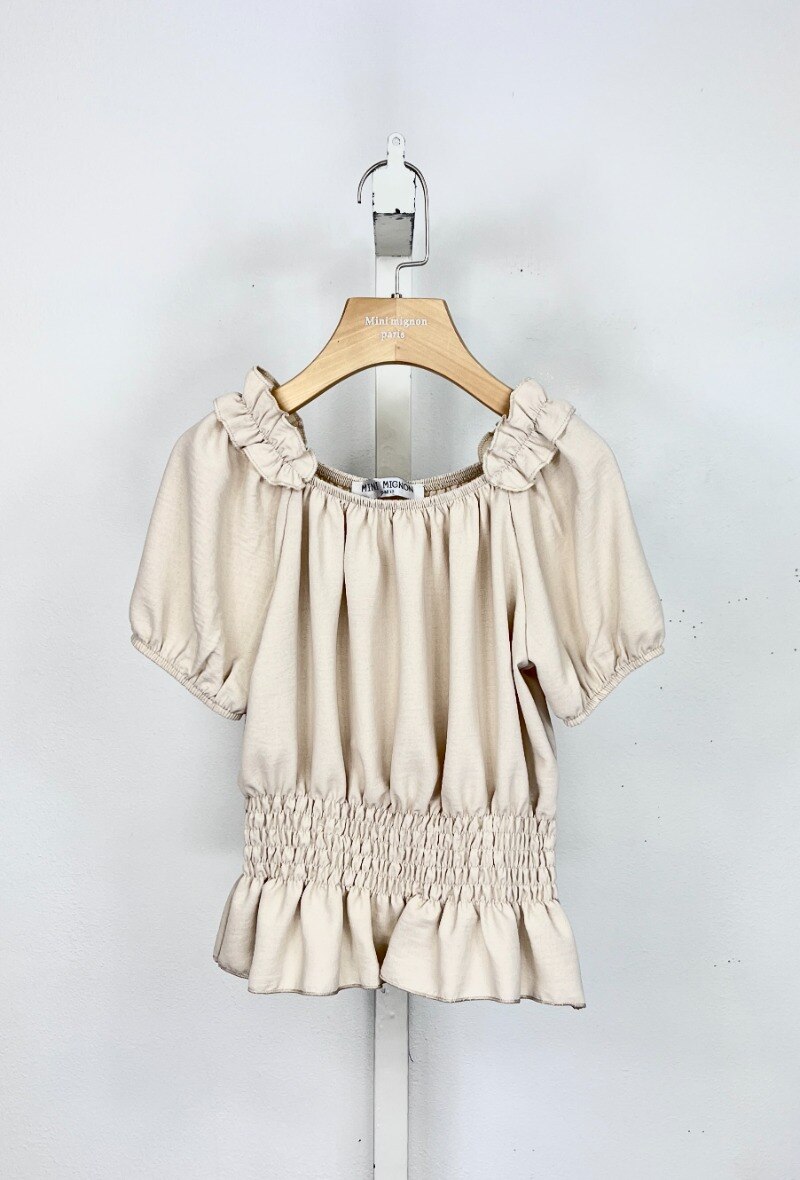 Grossista Mini Mignon Paris - Top a maniche corte con volant per bambina