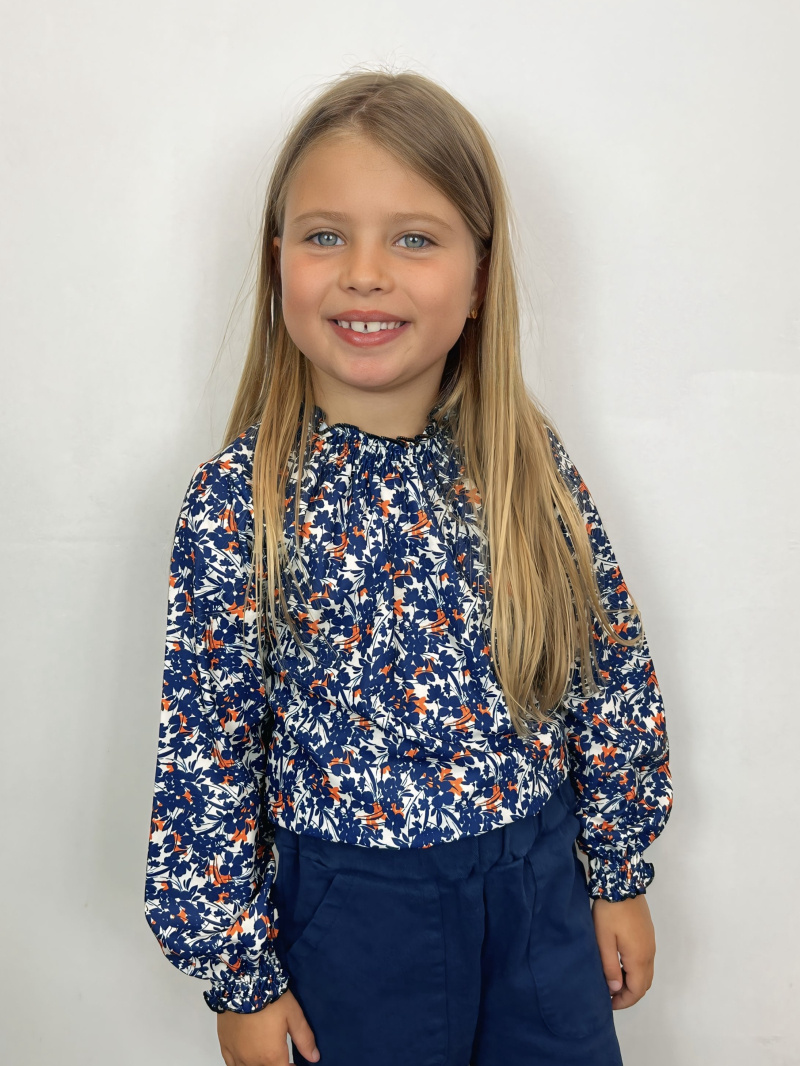 Mayorista Mini Mignon Paris - Blusa floral con volantes para niña