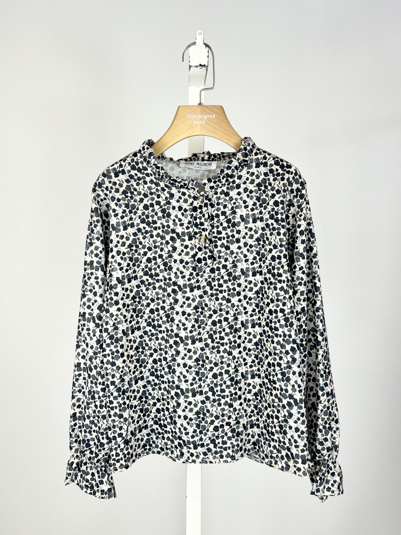 Grossista Mini Mignon Paris - Blusa a maniche lunghe con stampa floreale Liberty per ragazze