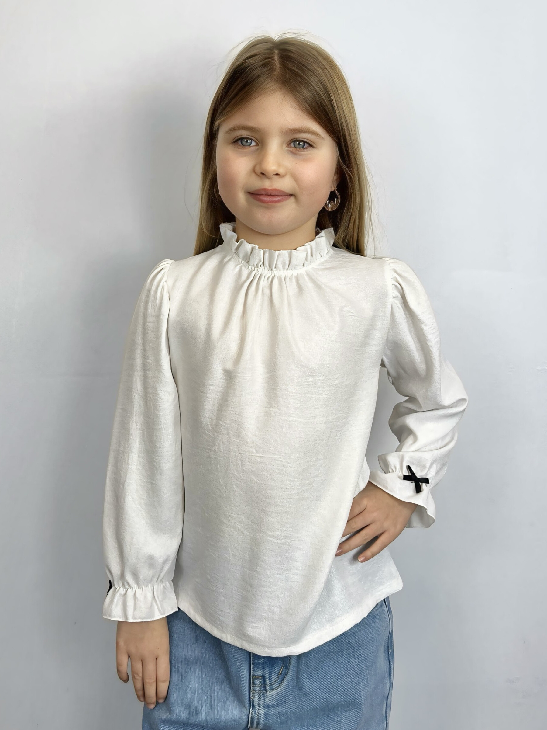 Grossista Mini Mignon Paris - Camicetta brillante con fiocchetto per ragazze