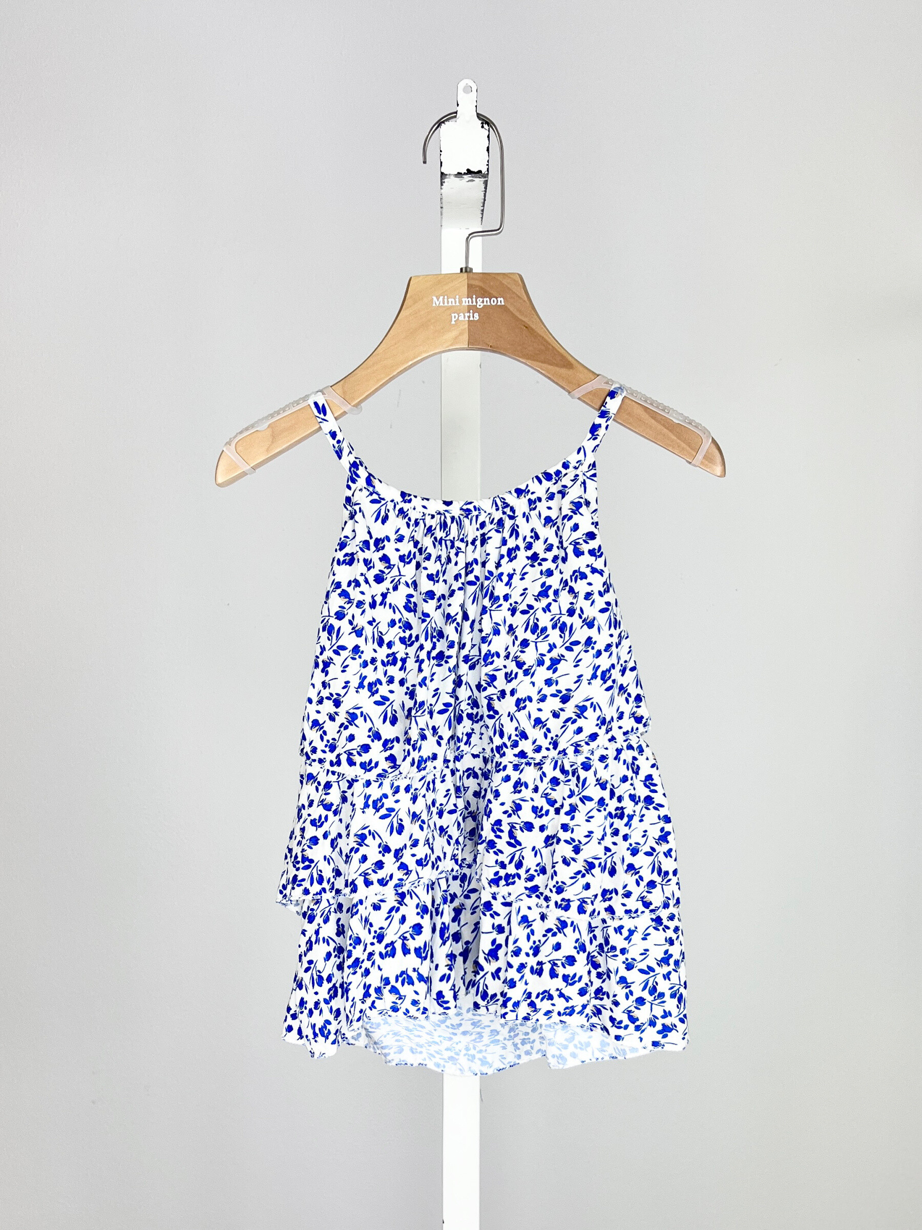 Großhändler Mini Mignon Paris - Top Fleuri Liberty mit Rüschen für Mädchen