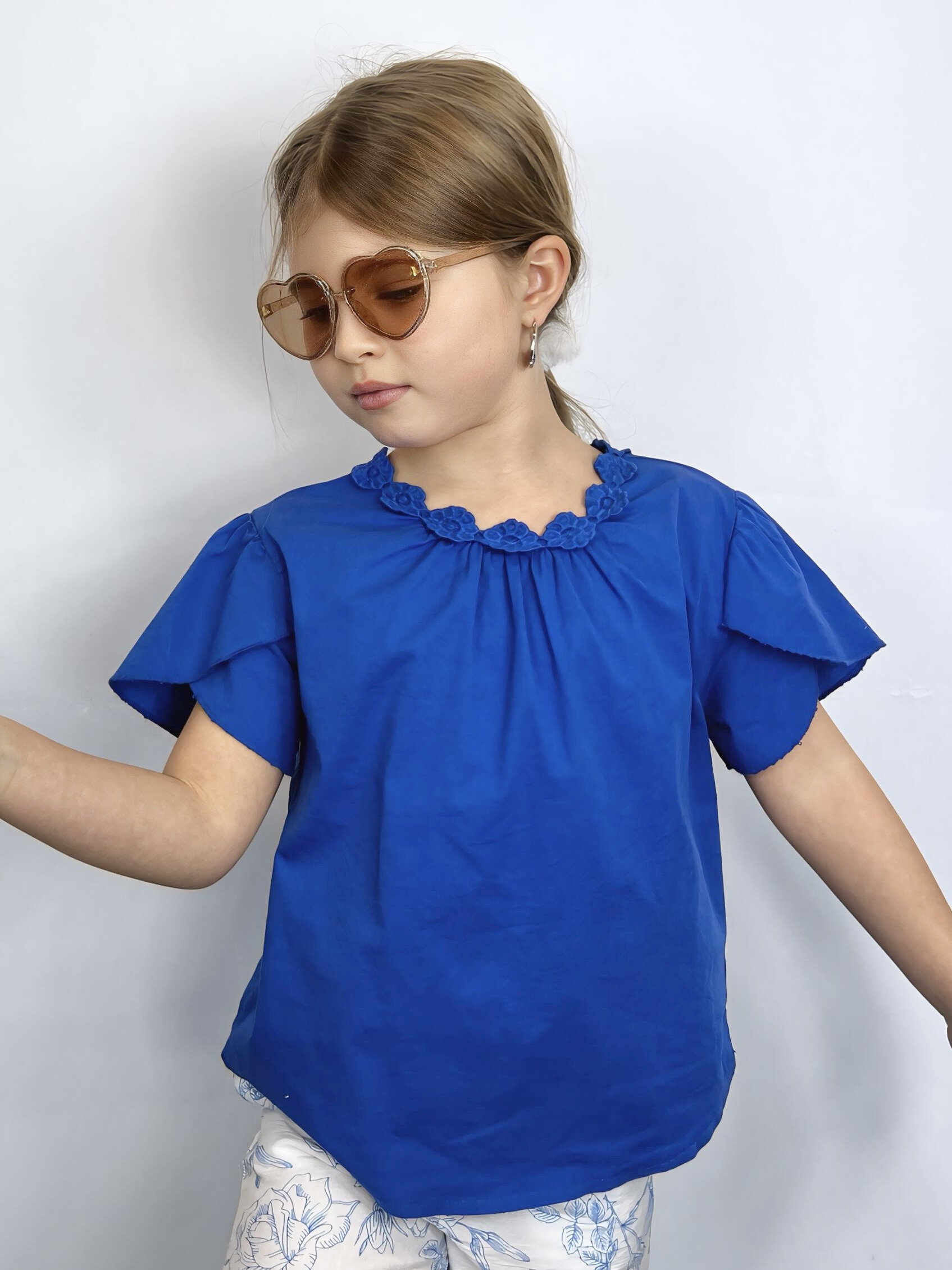 Grossista Mini Mignon Paris - Top in cotone per bambina, ispirato ai fiori