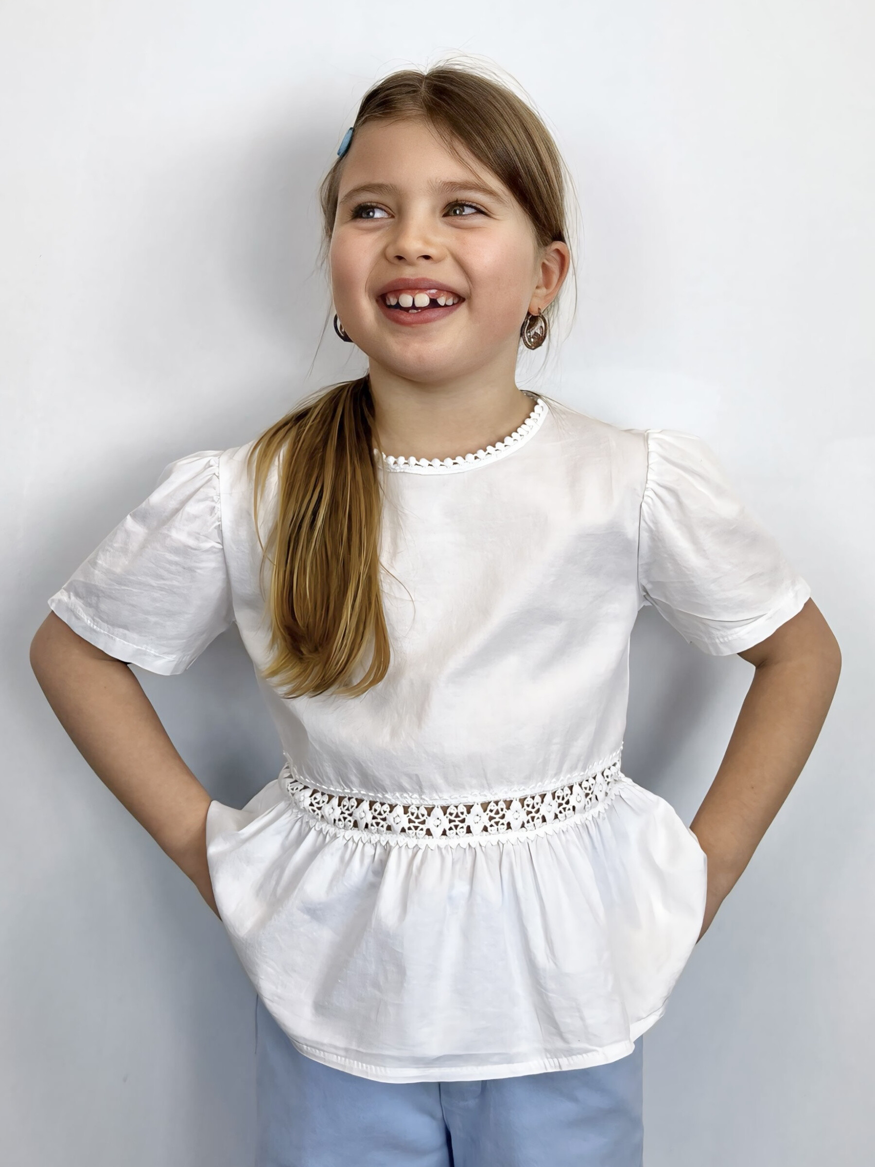 Großhändler Mini Mignon Paris - Kurzärmeliges Baumwolloberteil für Mädchen