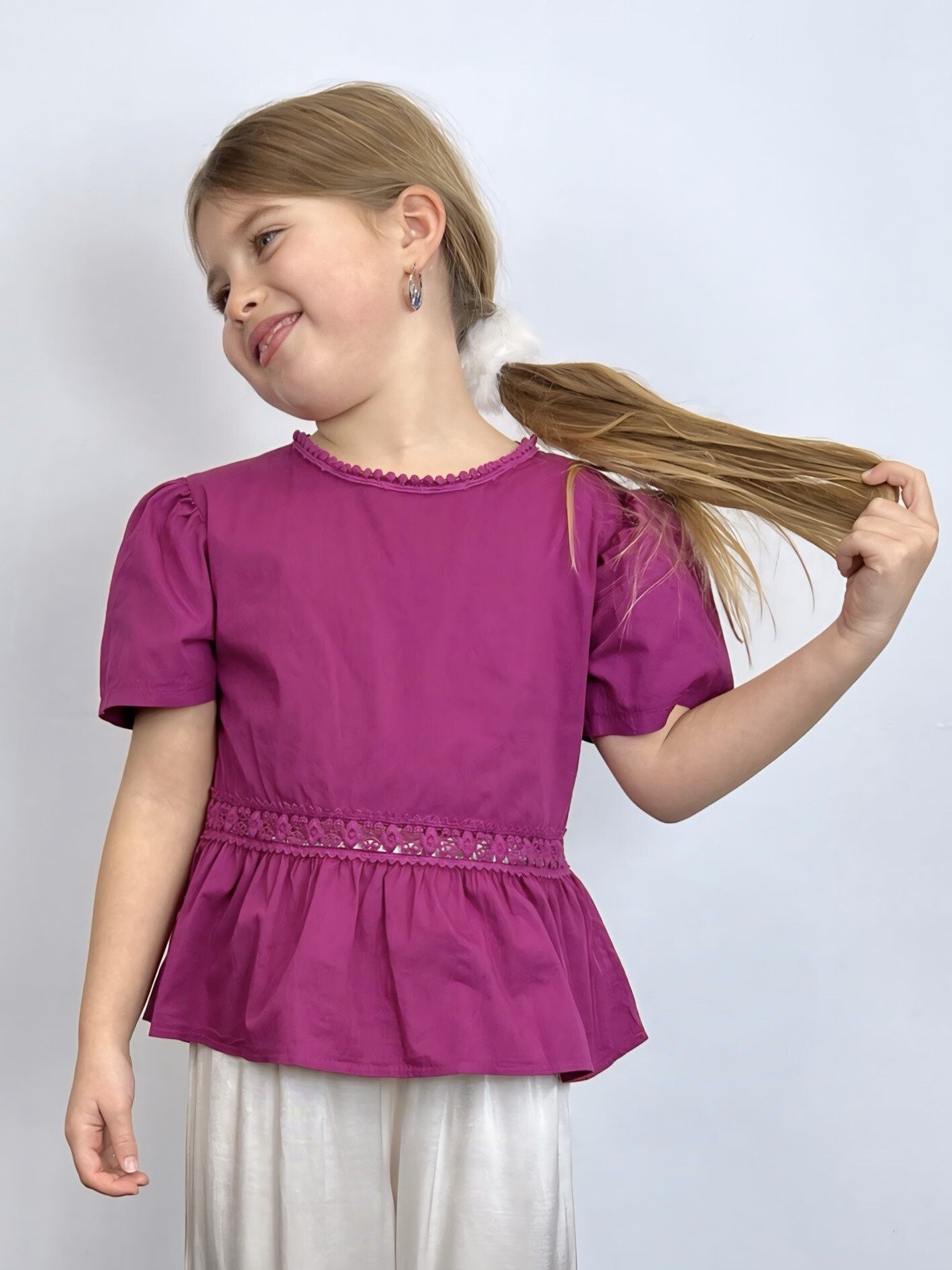 Wholesaler Mini Mignon Paris - Short-sleeved cotton top for girls