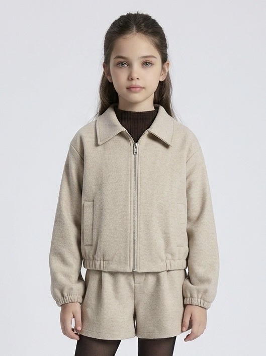 Grossiste Mini Mignon Paris - Veste chaude zippée pour fille