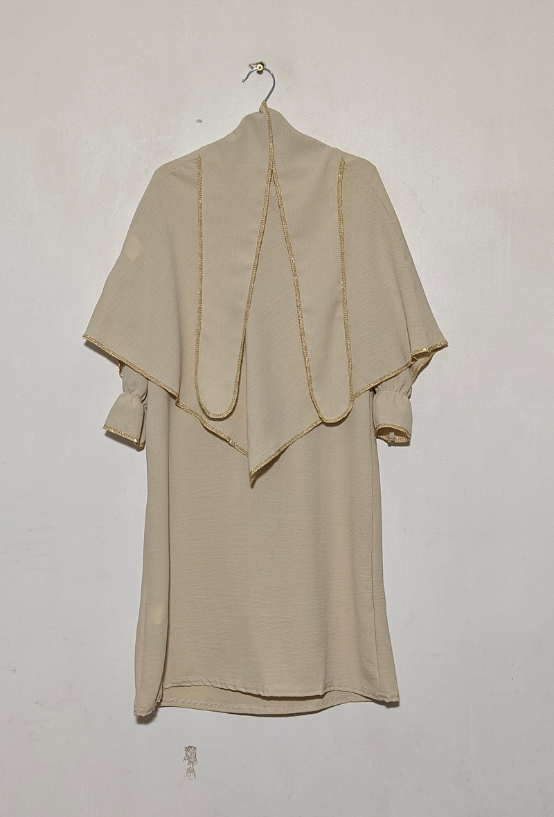 Wholesaler Mini Pomme - abaya 2 pieces abaya dress with khimar