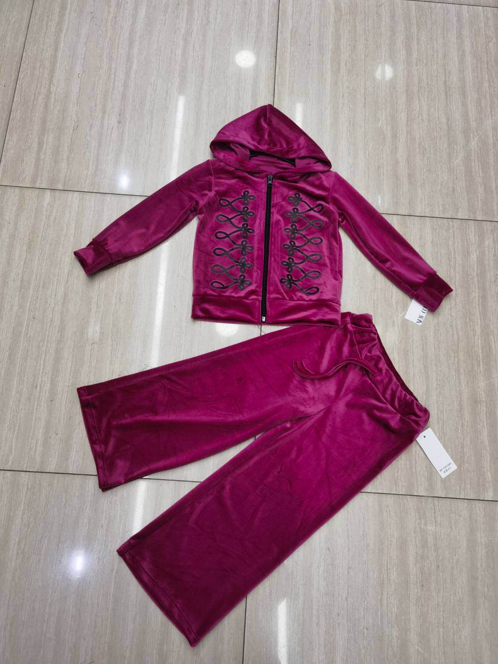 Mayorista Mini Pomme - Conjunto de chaleco con cremallera y pantalón suelto
