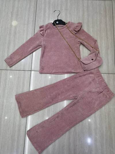 Grossiste Mini Pomme - Ensemble velours avec sacoche Grossiste Mini Pomme - Ensemble velours avec sacoche