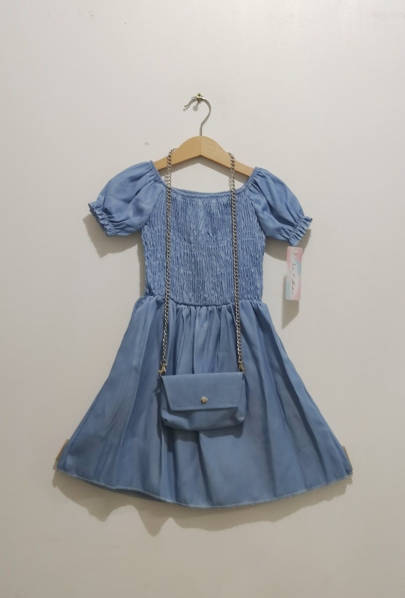 Wholesaler Mini Pomme - Robe simili-jean sacoche