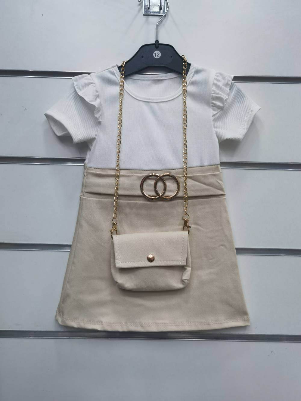 Großhändler Mini Pomme - Kleid mit Schnalle und Tasche