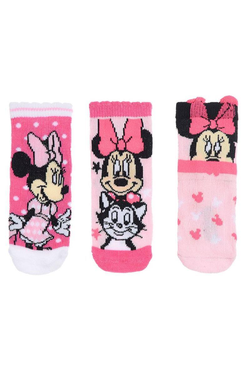 Großhändler Minnie - 3er-Pack Minnie-Socken 70 % CO 23 % PE