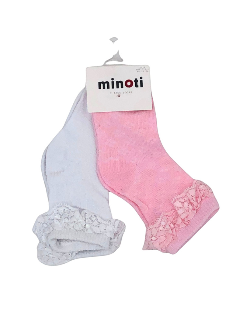 Grossiste Minoti - LOT DE 2 CHAUSETTES VOLANTEES (14SOCK 6) MINOTI