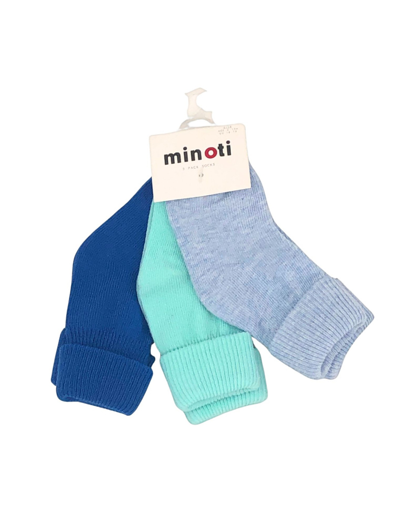 Grossiste Minoti - LOT DE 3 CHAUSSETTES BLEU (13SOCK 2) MINOTI