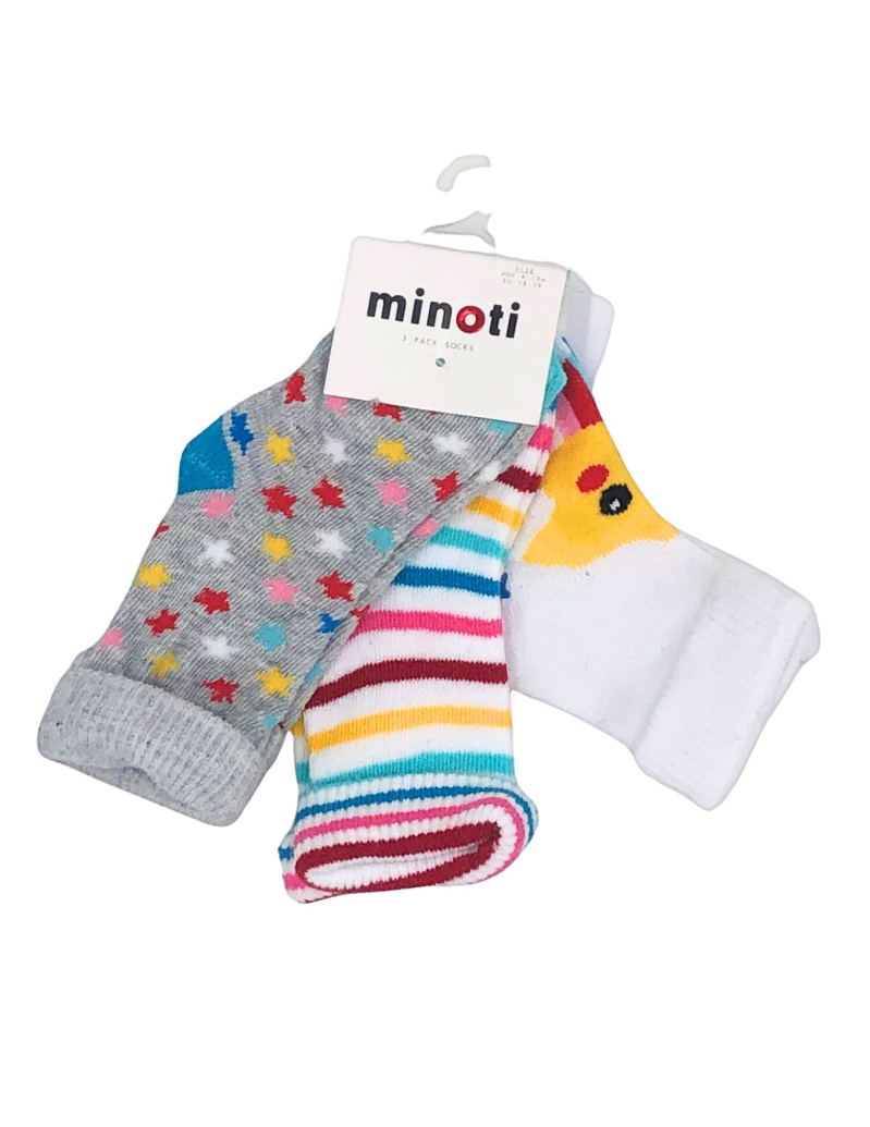 Grossiste Minoti - LOT DE 3 CHAUSETTES FANTAISIE (13SOCK 4) MINOTI