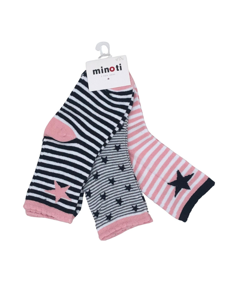 Grossiste Minoti - LOT DE 3 CHAUSSETTES FANTAISIE (14SOCK 22) MINOTI