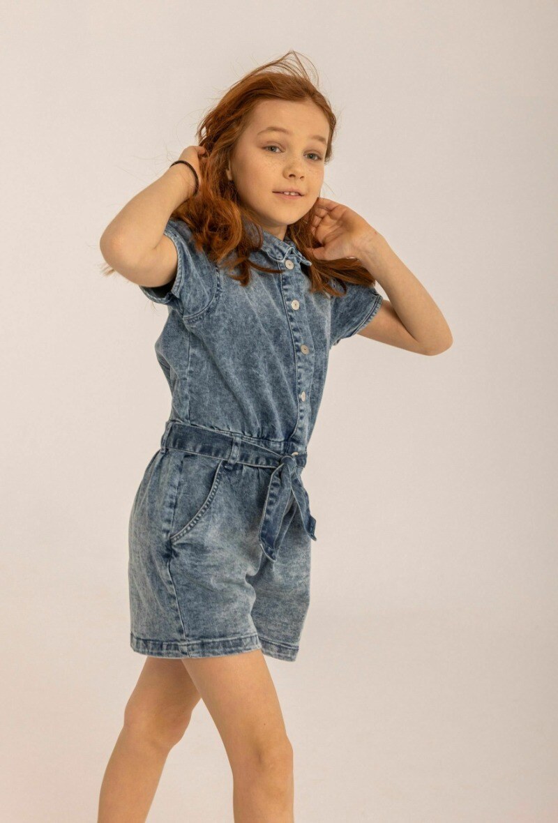 Grossiste Minoti - Combinaison en denim avec dos ouvert MINOTI (Noir 3)