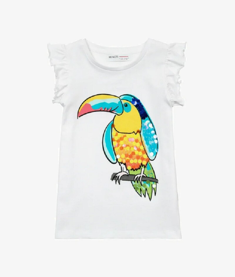Grossiste Minoti - DÉBARDEUR EN JERSEY IMPRIMÉ PAILLETTES (CITRUS 3) 8*14Y MINOTI