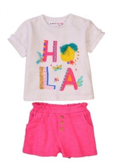 Großhändler Minoti - 2-TEILIGES SET T-SHIRT & JERSEY-SHORTS (FRILL 6) 12M*3Y MINOTI