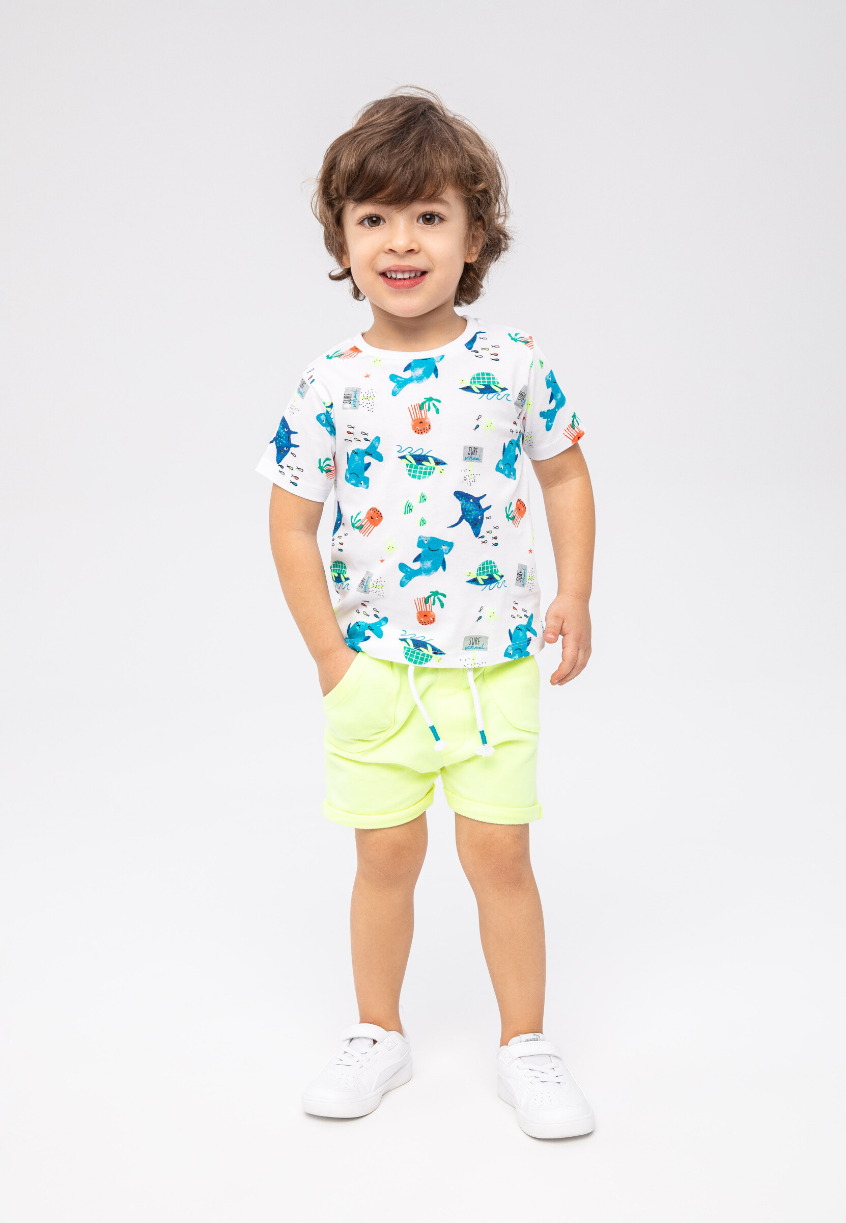 Grossiste Minoti - T-SHIRT À IMPRIMÉ ET SHORT EN JERSEY (CATCH 4) 3M*12M MINOTI