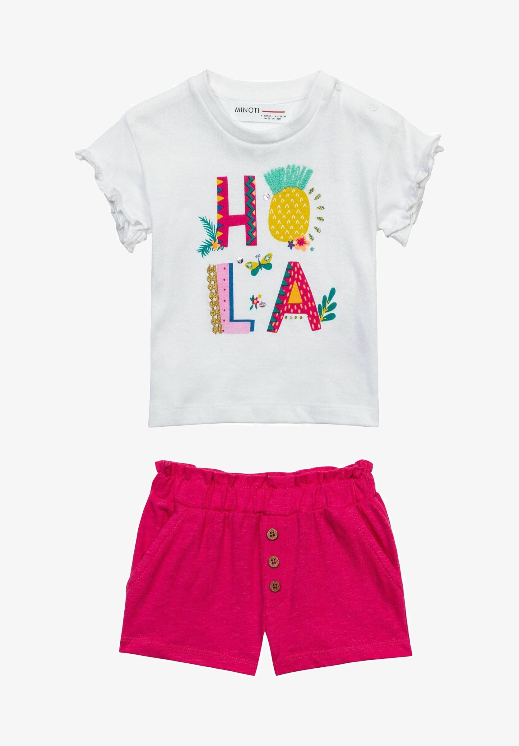 Grossiste Minoti - ENSEMBLE 2 PCS T-SHIRT & SHORT EN JERSEY (FRILL 6) 12M*3Y MINOTI