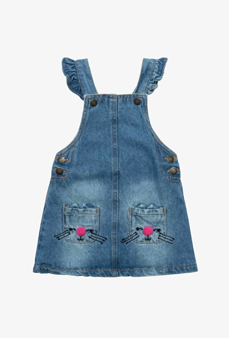 Wholesaler Minoti - Pinafore denim dress with embroideries