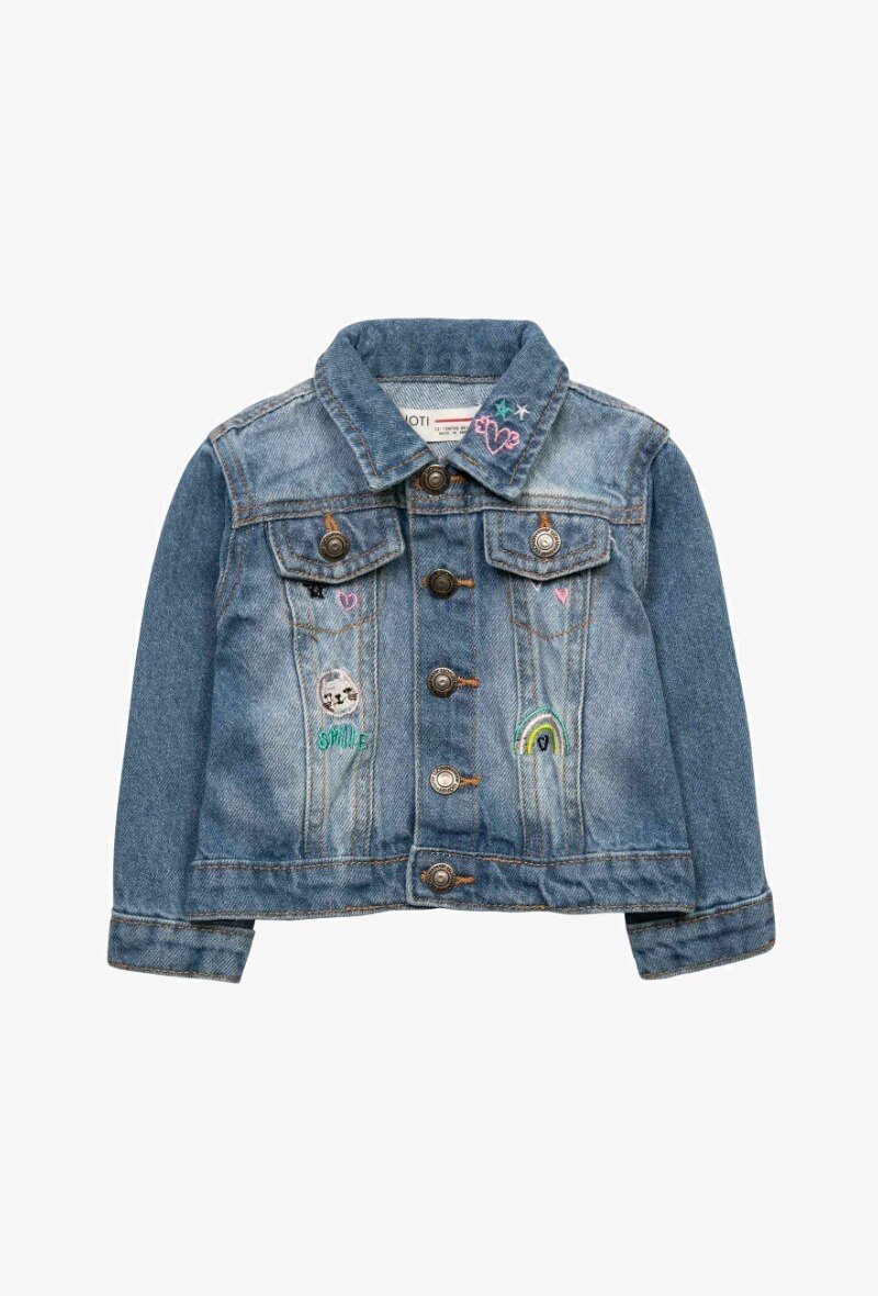 Grossiste Minoti - Veste en jean avec broderies MINOTI (Purrfect 3)
